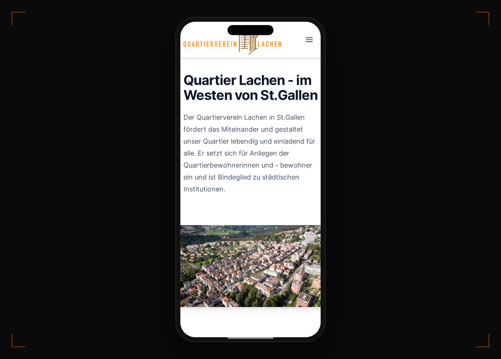 Startseite auf Mobile
